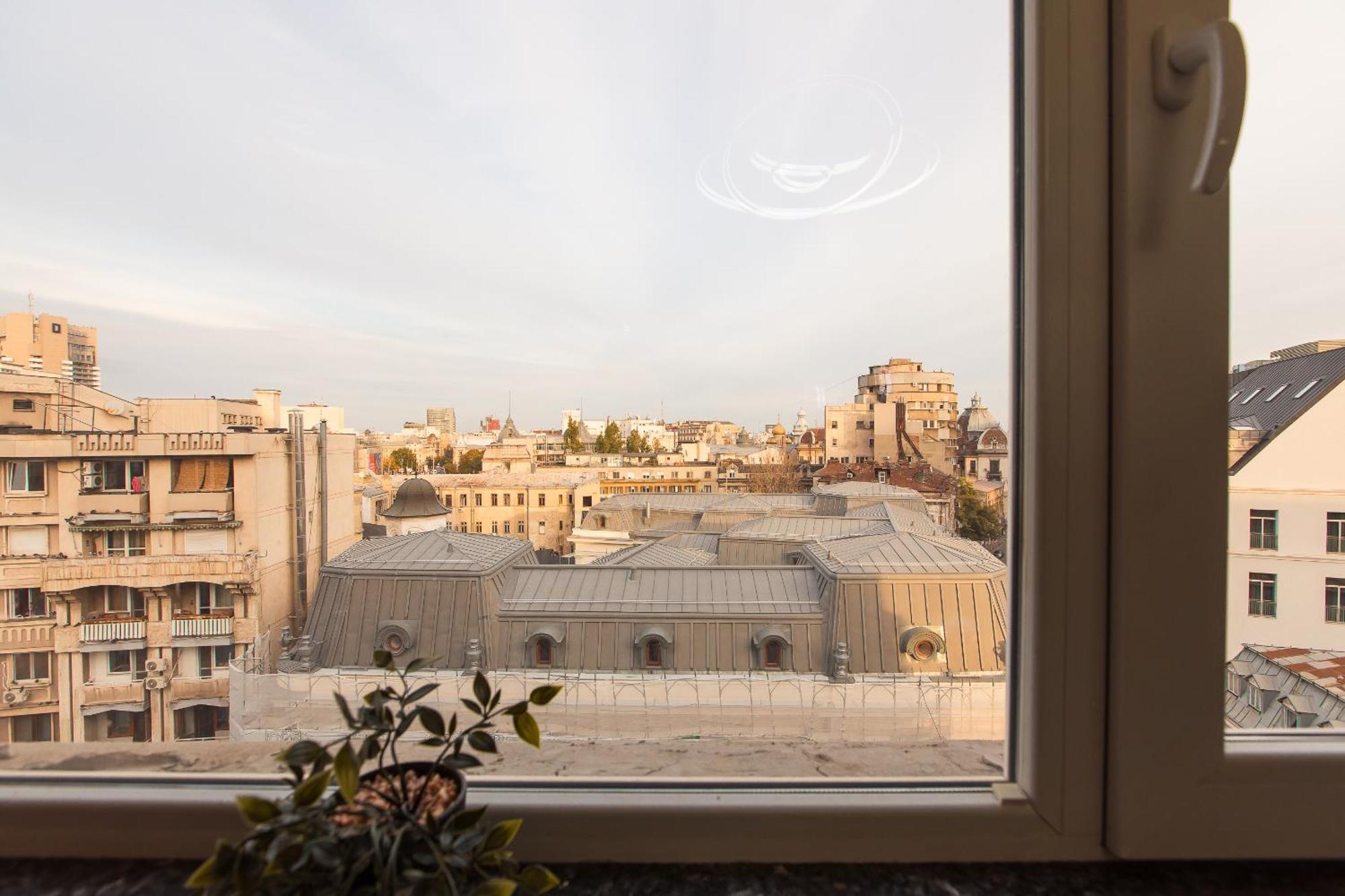 בוקרשט Royalty Apt With City Views On Calea Victoriei מראה חיצוני תמונה