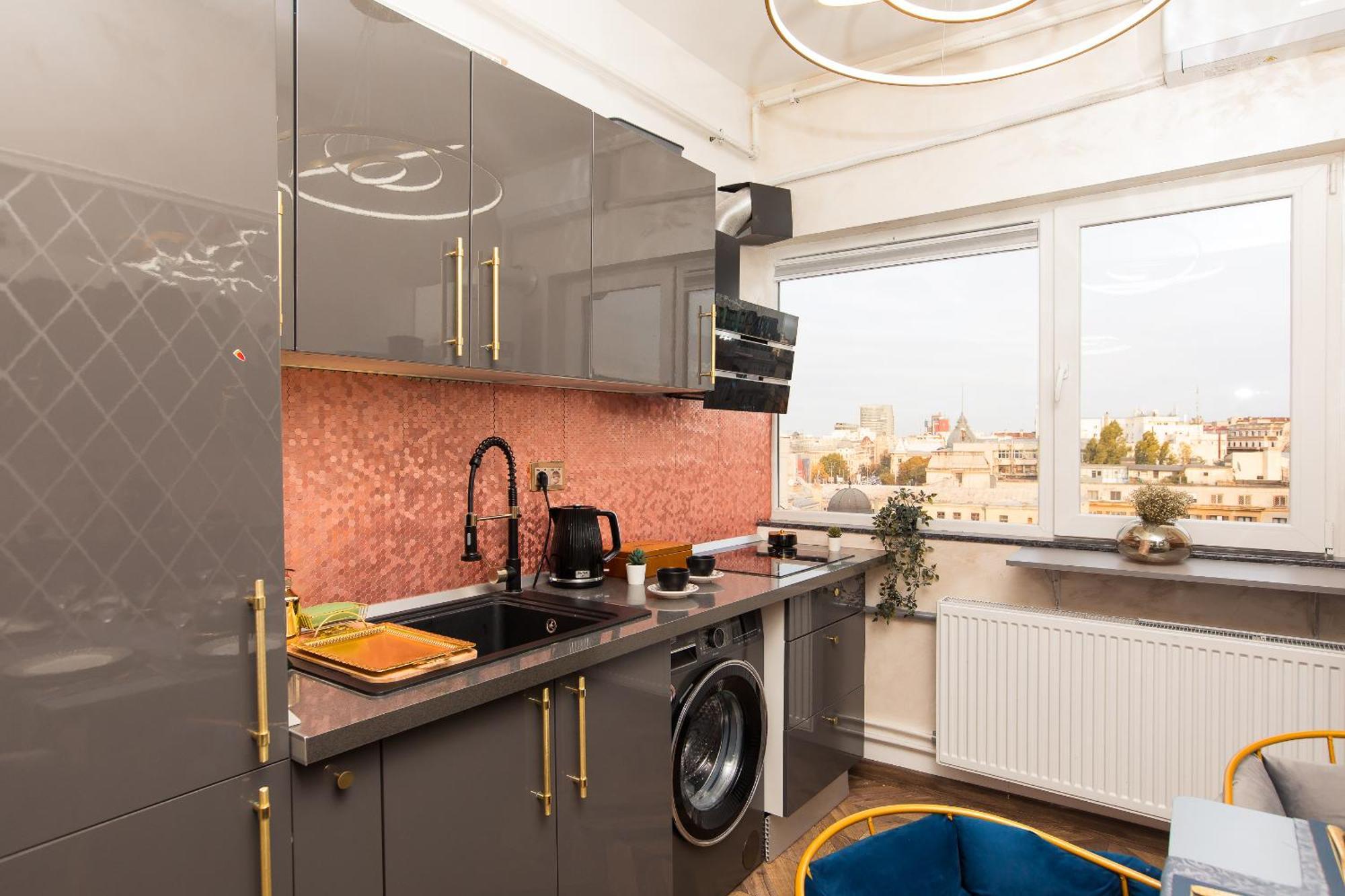 בוקרשט Royalty Apt With City Views On Calea Victoriei מראה חיצוני תמונה